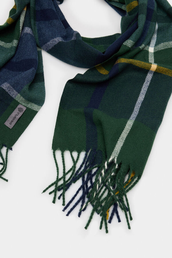 Springfield Cachecol xadrez xadrez verde e azul verde