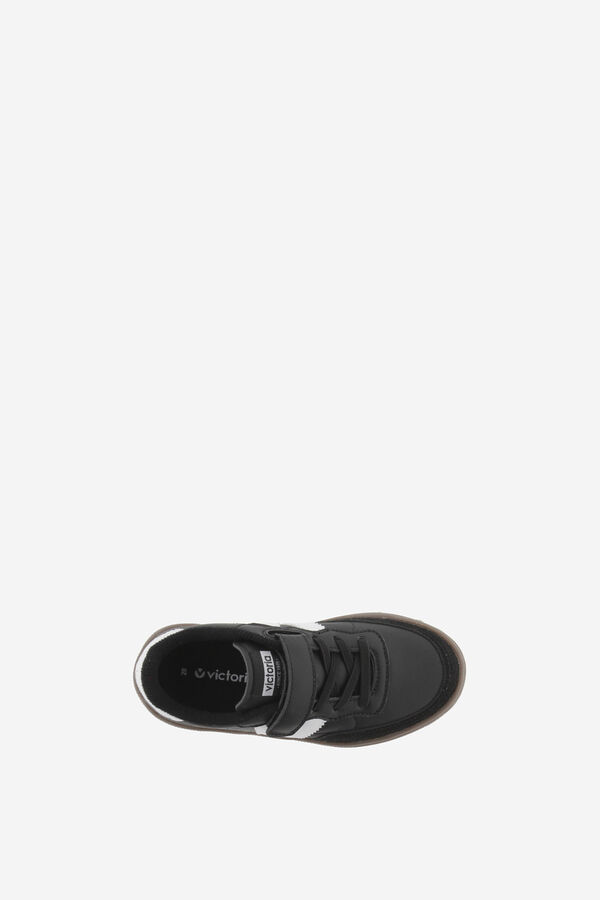 Victoria Zapatillas de efecto piel Victoria Oslo con piezas en contraste y cord&oacute;n el&aacute;stico negro