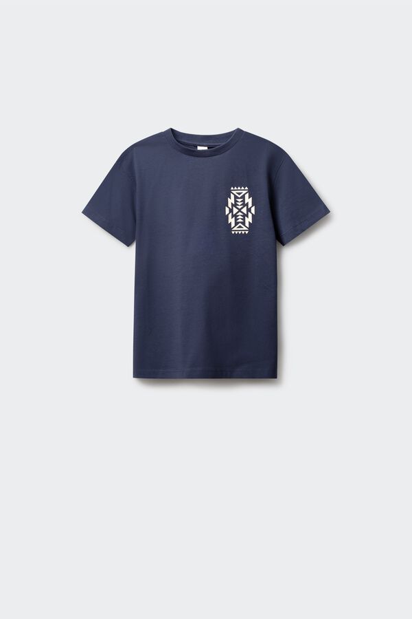 Springfield Kids Camiseta manga corta gr&aacute;fico &eacute;tnico ni&ntilde;o azul