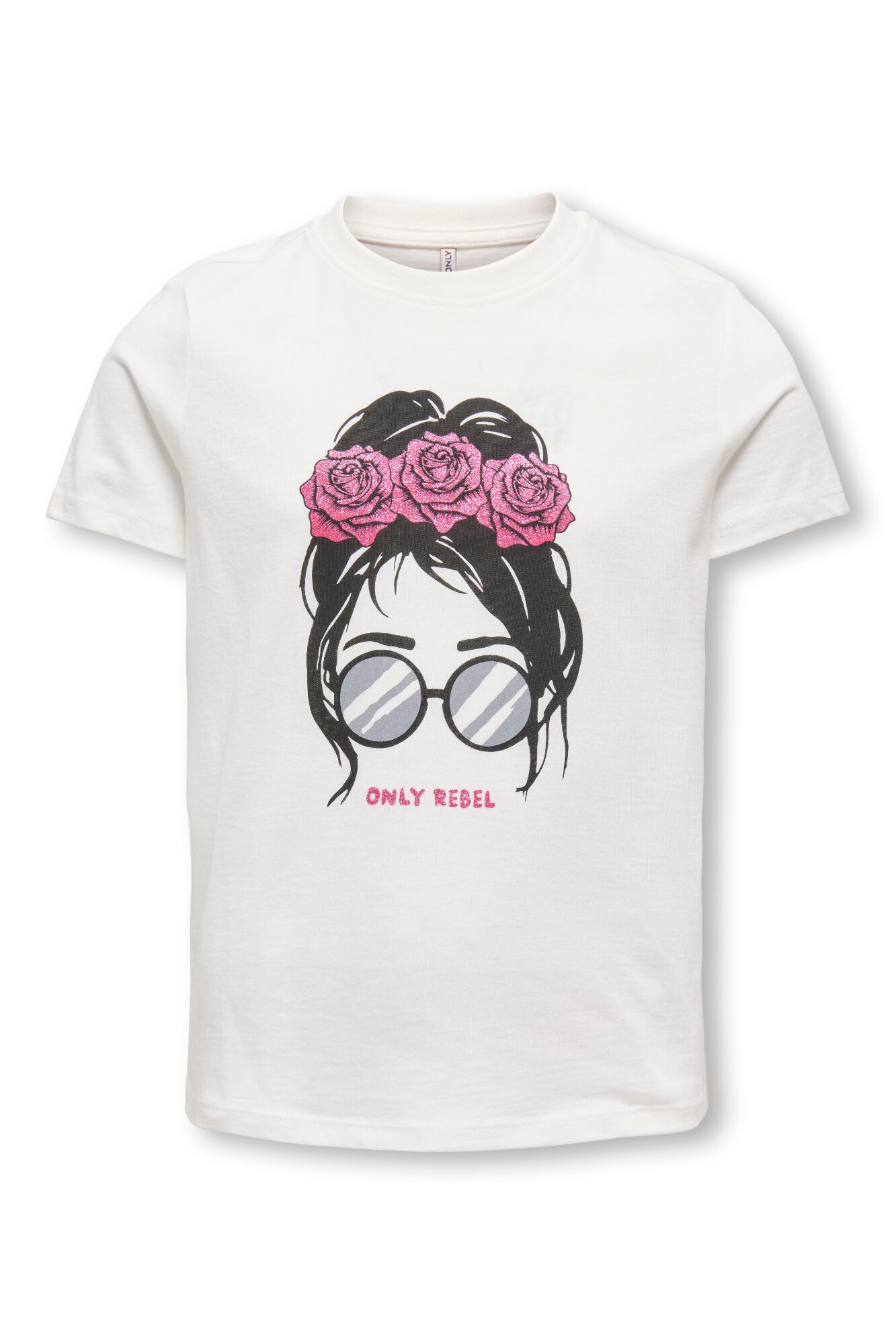 Only Girls Camiseta de manga corta con estampado frontal