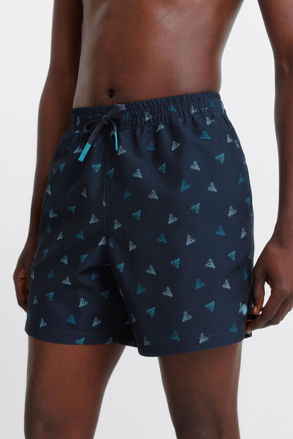 Springfield Kupaći kostim sa printom jastoga Plava