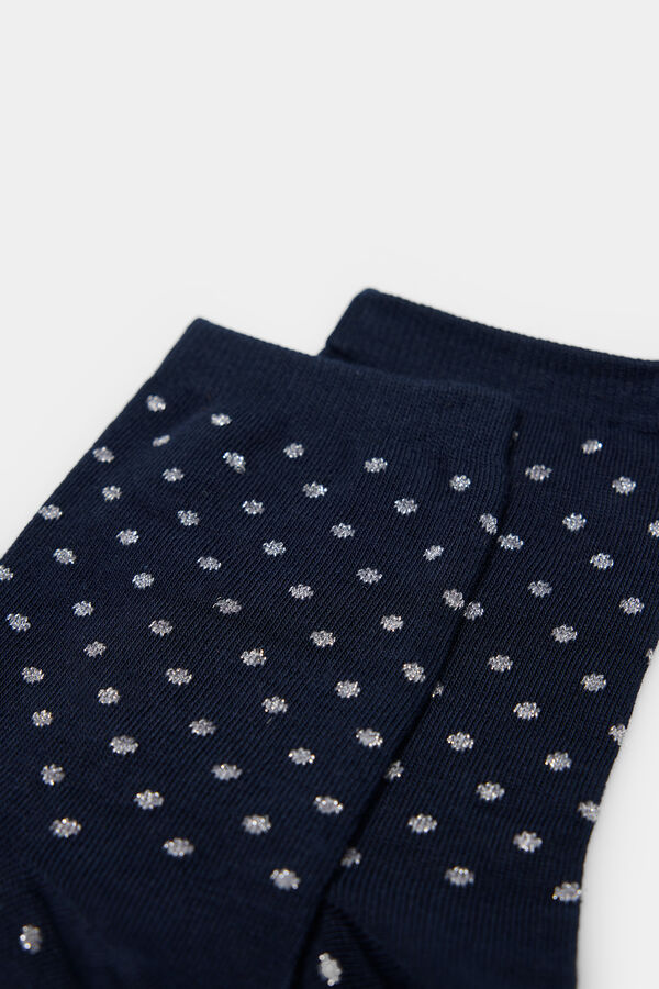 Springfield Long polka dot sock blue