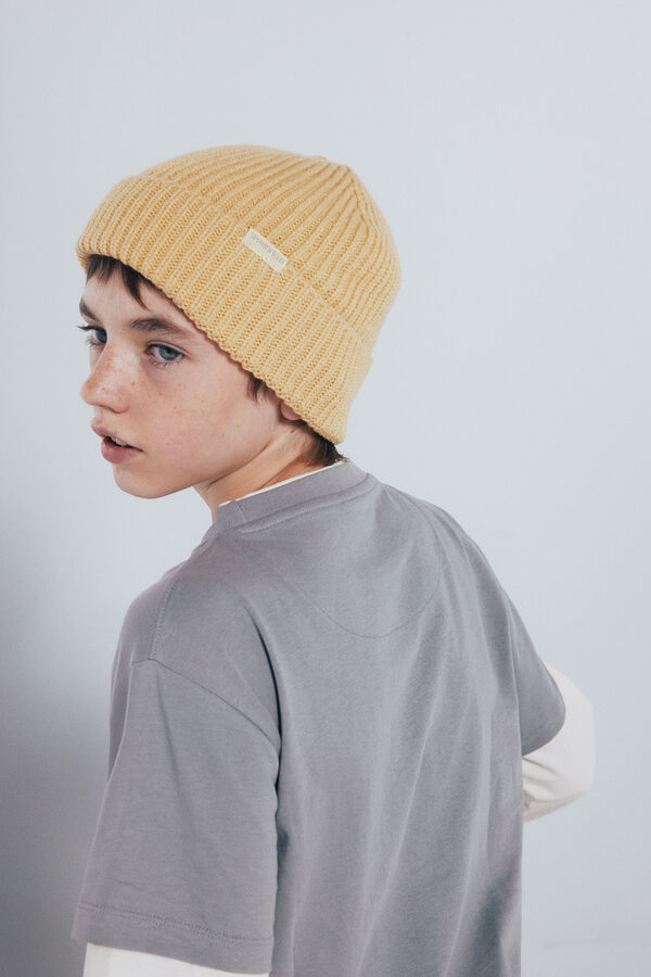 Springfield Kids Gorro de punto amarillo