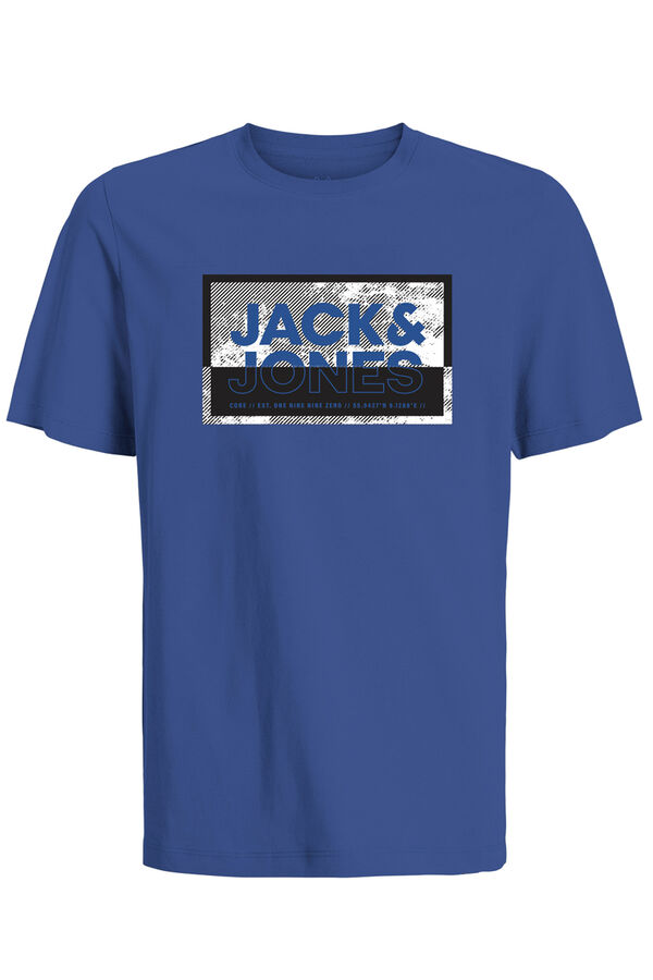 Jack & Jones Junior logo printed t-shirt blue