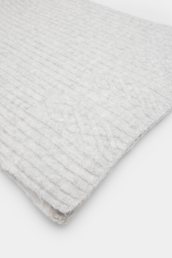 Springfield Pearl ribbed scarf grey