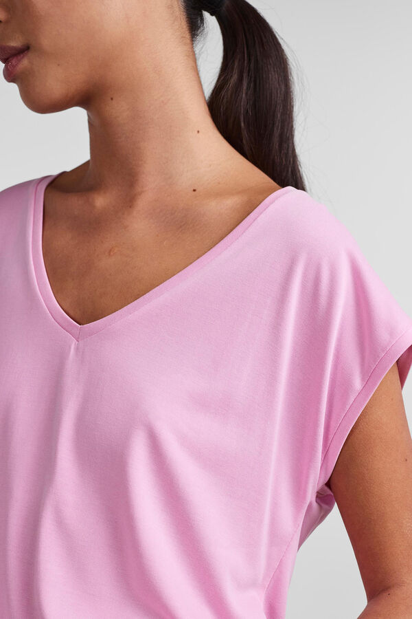 Pieces Camiseta b&aacute;sica manga corta morado/lila