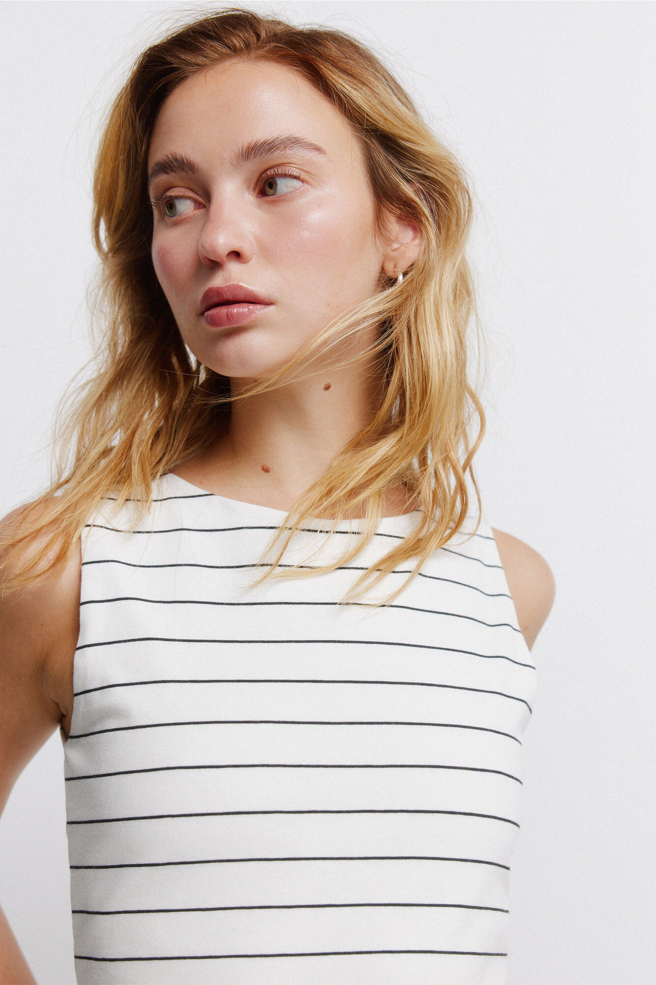 Springfield Pamučni top bez rukava sa okruglom kragnom