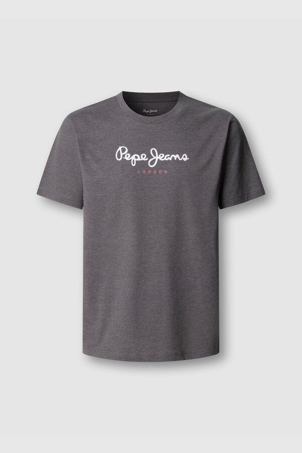 Pepe Jeans T-shirt de manga curta com logo cinzento