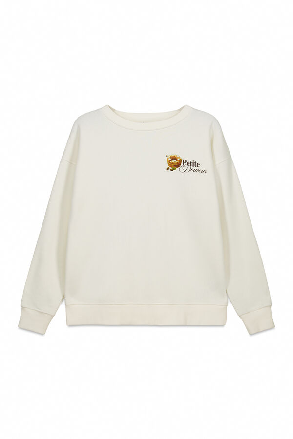Springfield Sudadera Caf&eacute; boheme blanco
