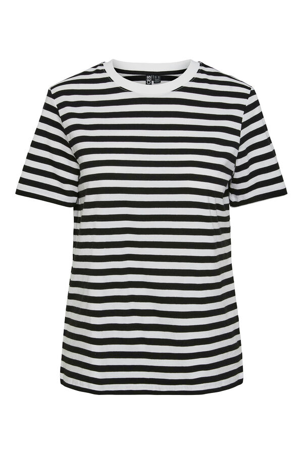 Pieces T-shirt b&aacute;sica preto