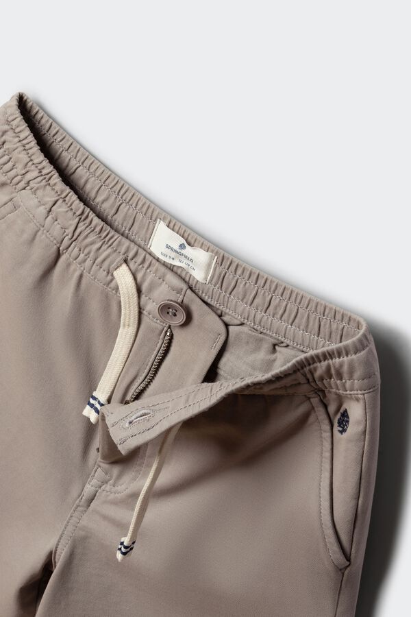 Springfield Kids Dečije chino bermude od pletenine Siva