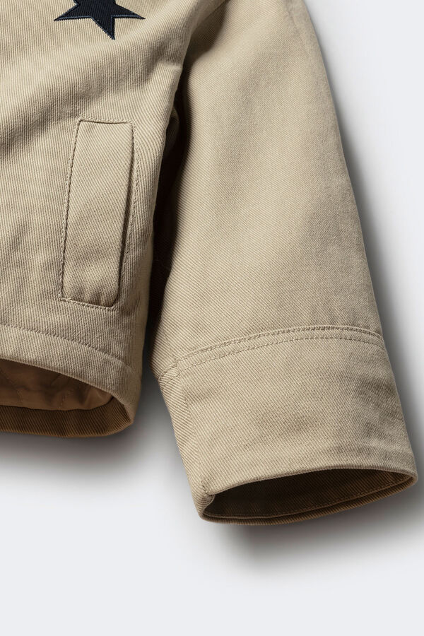 Springfield Kids Parka jakna sa zvezdom za devojčice Bež