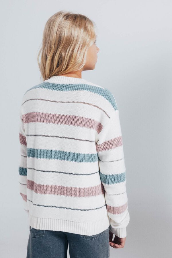 Springfield Kids Džemper za devojčice na pruge Roze