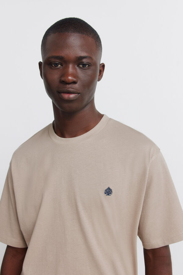 Springfield Camiseta b&aacute;sica logo Springfield nude