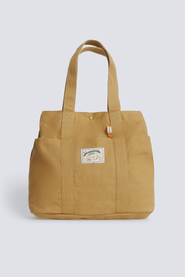 Springfield Bolsa viaje tejido canvas beige