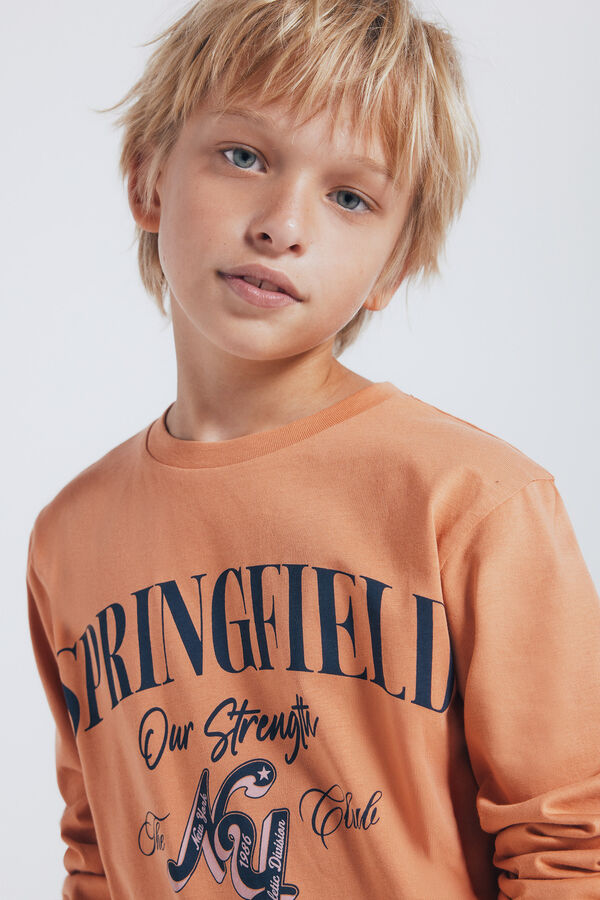 Springfield Kids Springfield orange long sleeve T-shirt for boys red