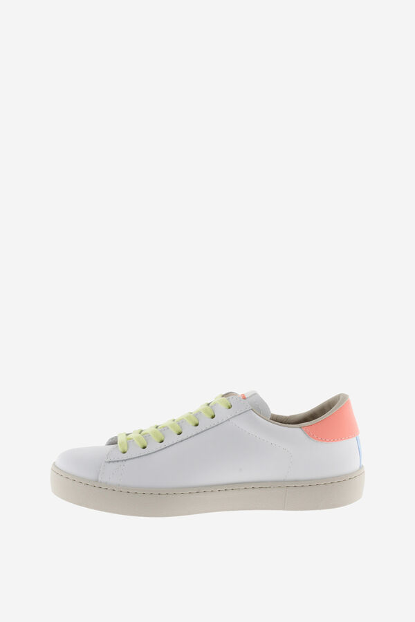 Victoria Victoria Berlin Leder -Sneaker mit fluoreszierenden Details Rot