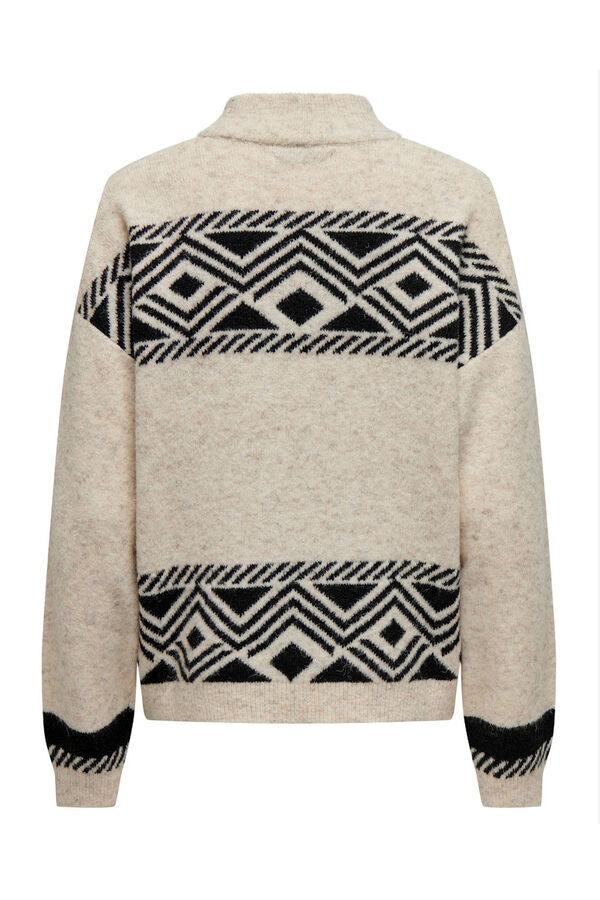 Only Detalhe da borda de Camisola cinzento