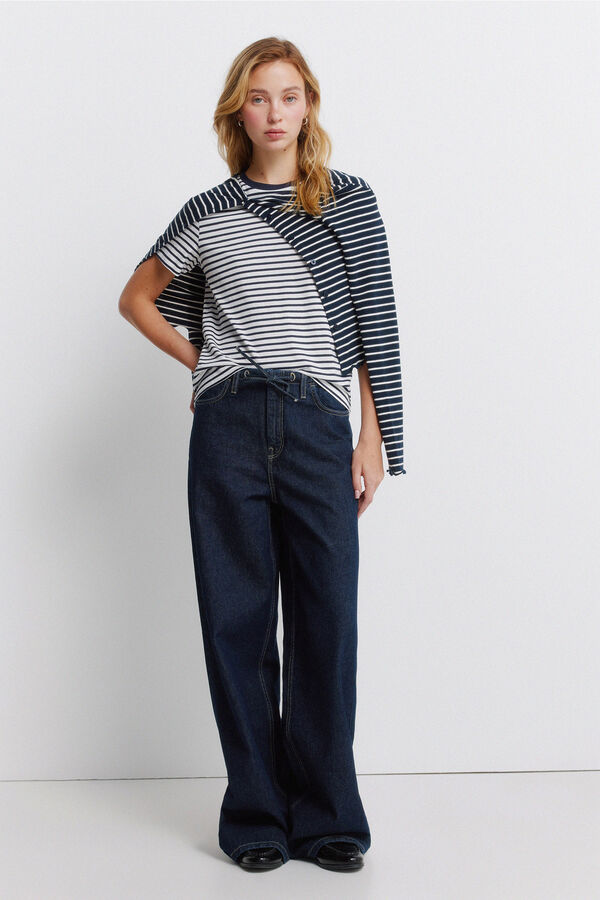 Springfield Osnovna majica sa kratkim rukavima Bež