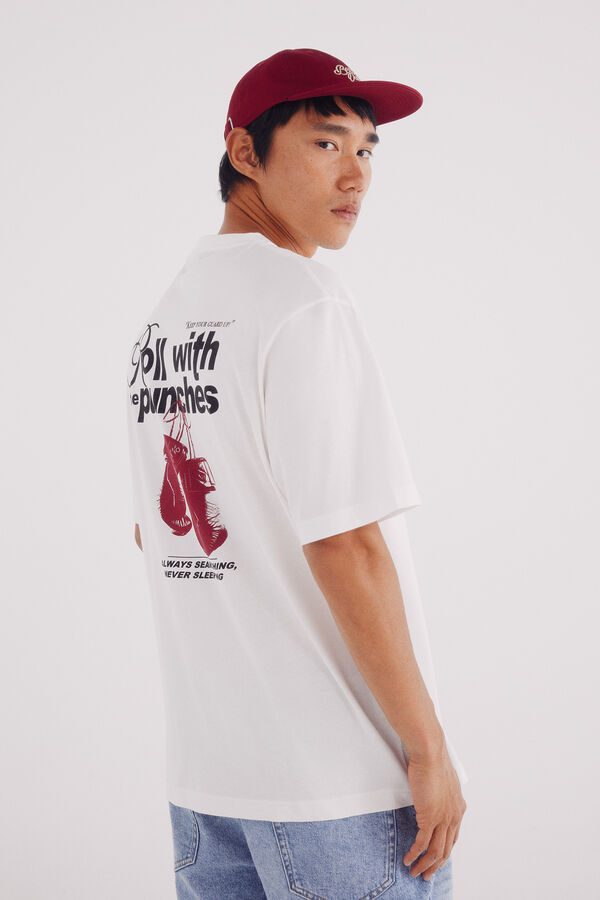 Springfield Roll with punches T-shirt Bež