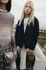 Springfield Kids Kratki platneni kaput za devojčicu Plava