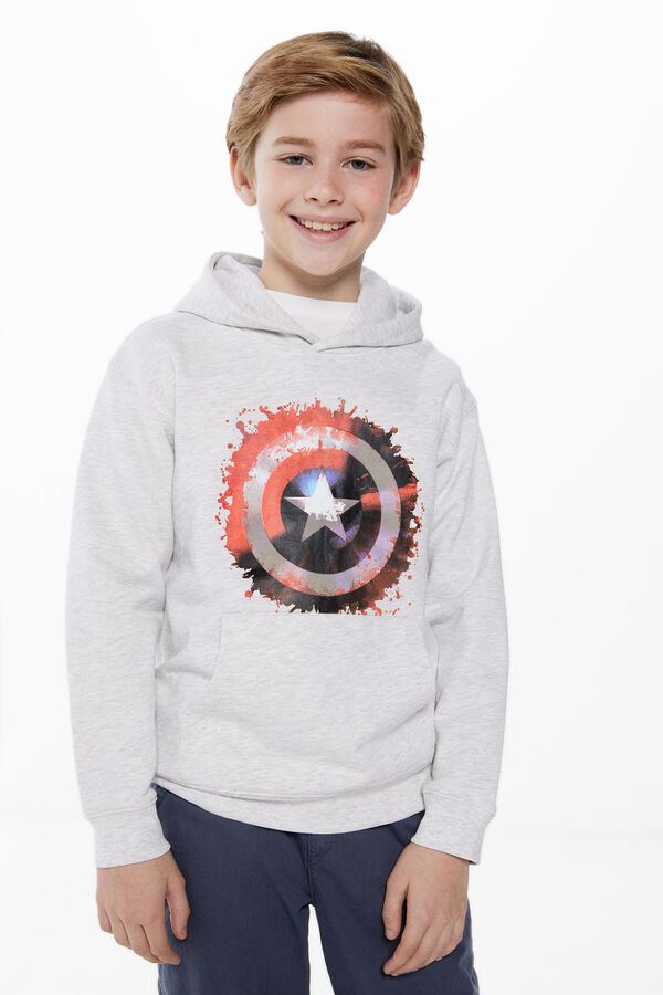 Springfield Boys' Captain America sweatshirt svijetlosiva