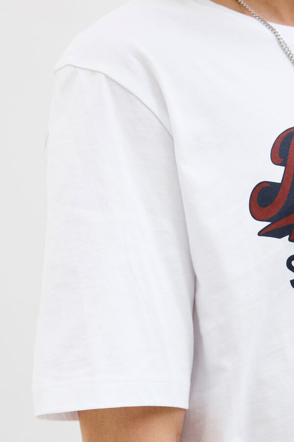 Jack & Jones Nagy log&oacute;s p&oacute;l&oacute; feh&eacute;r