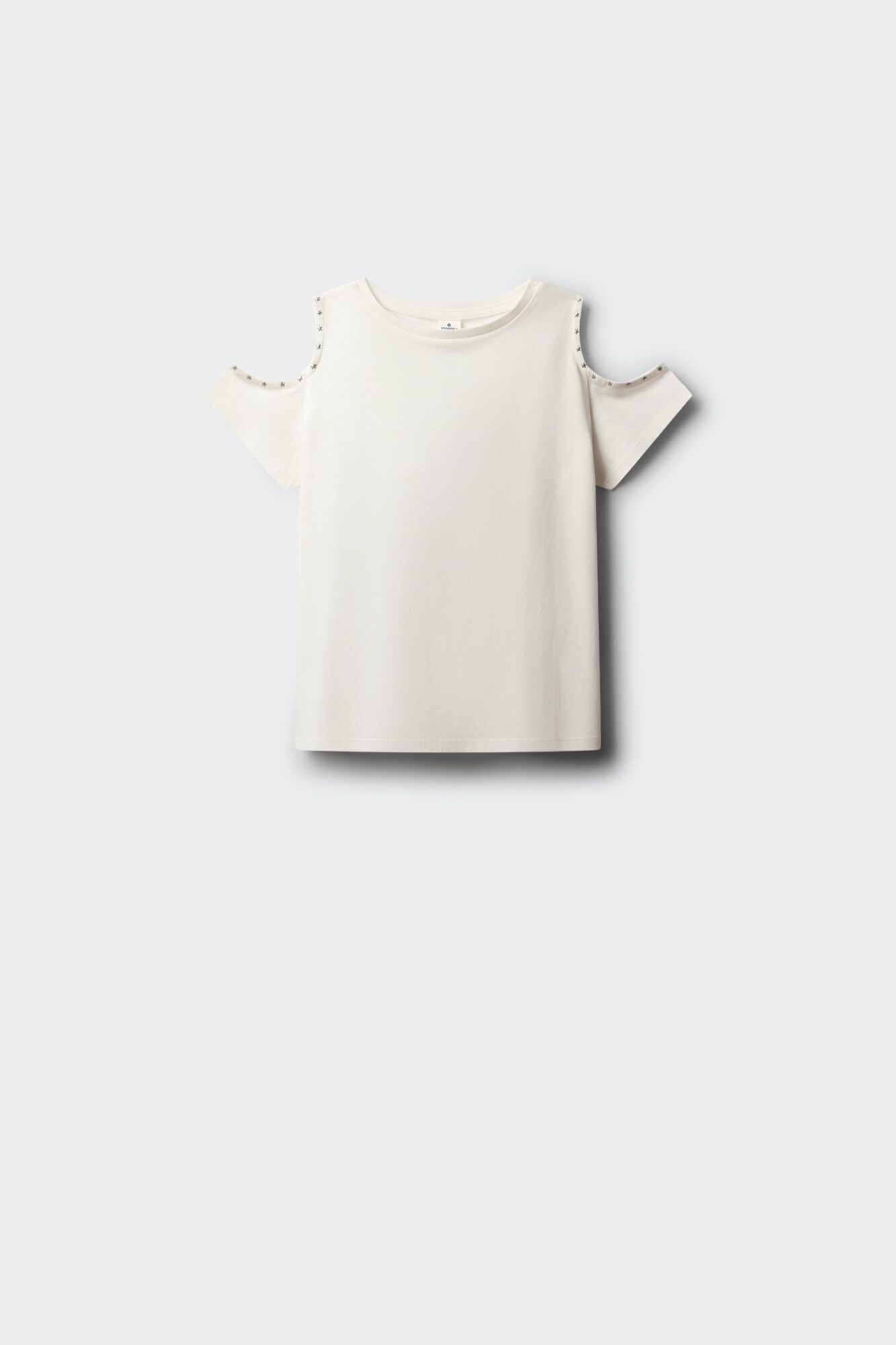 Springfield Kids Majica kratkih rukava za devojčice sa otvorenim ramenima i nitnama