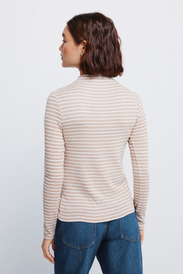 Springfield Majica sa mekim dodirom i Perkins kragna Braon