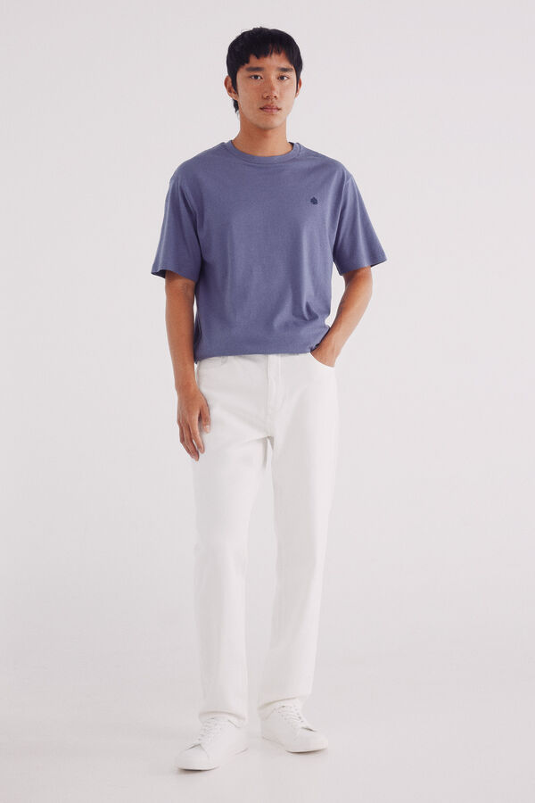 Springfield Camiseta b&aacute;sica cuello redondo morado/lila