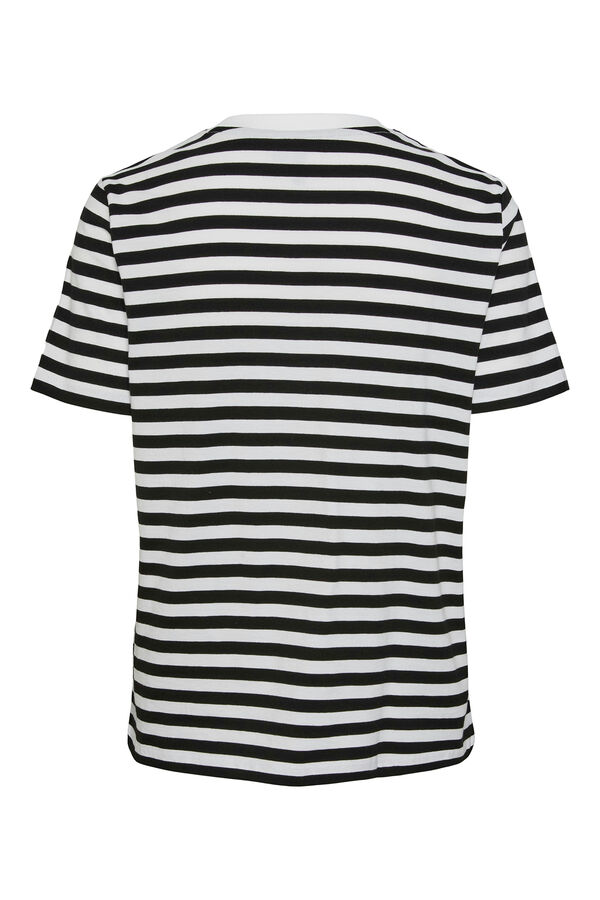 Pieces T-shirt b&aacute;sica preto