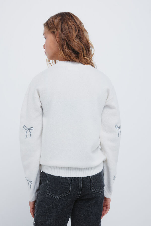 Springfield Kids Džemper sa ma&scaron;nom za devojčice Bež