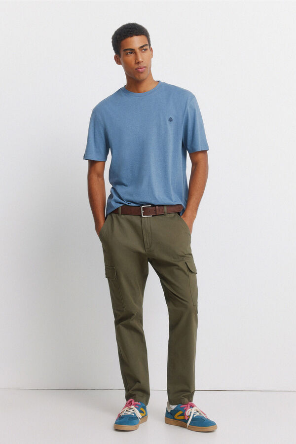 Springfield Viskozna osnovna majica Plava