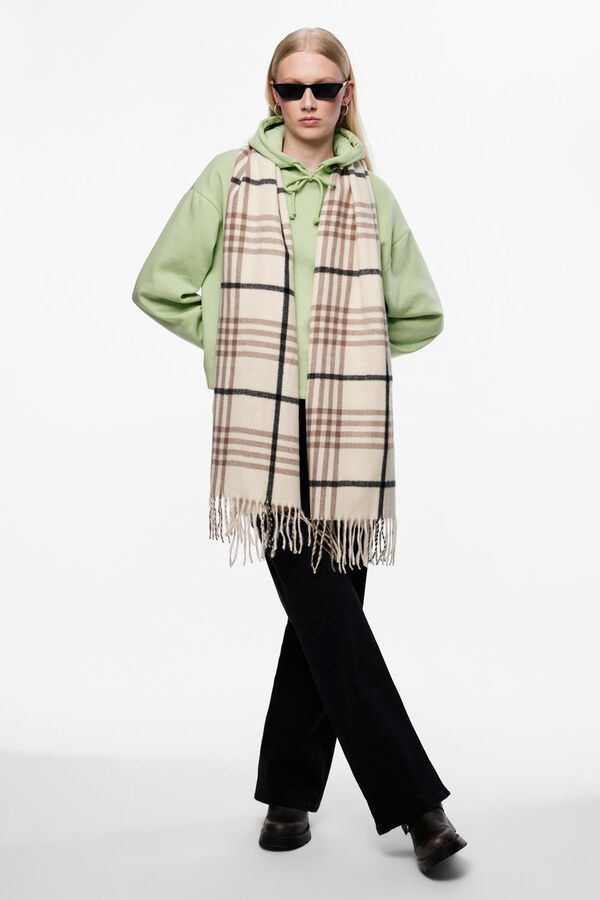 Pieces Cachecol fino axadrezado branco