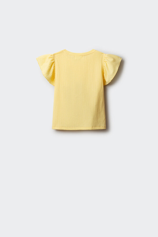 Springfield Kids Majica kratkih rukava sa karnerima za devojčice Žuta