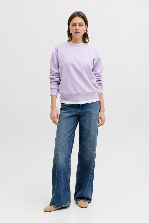 Jack & Jones Sudadera regular cuello redondo morado/lila