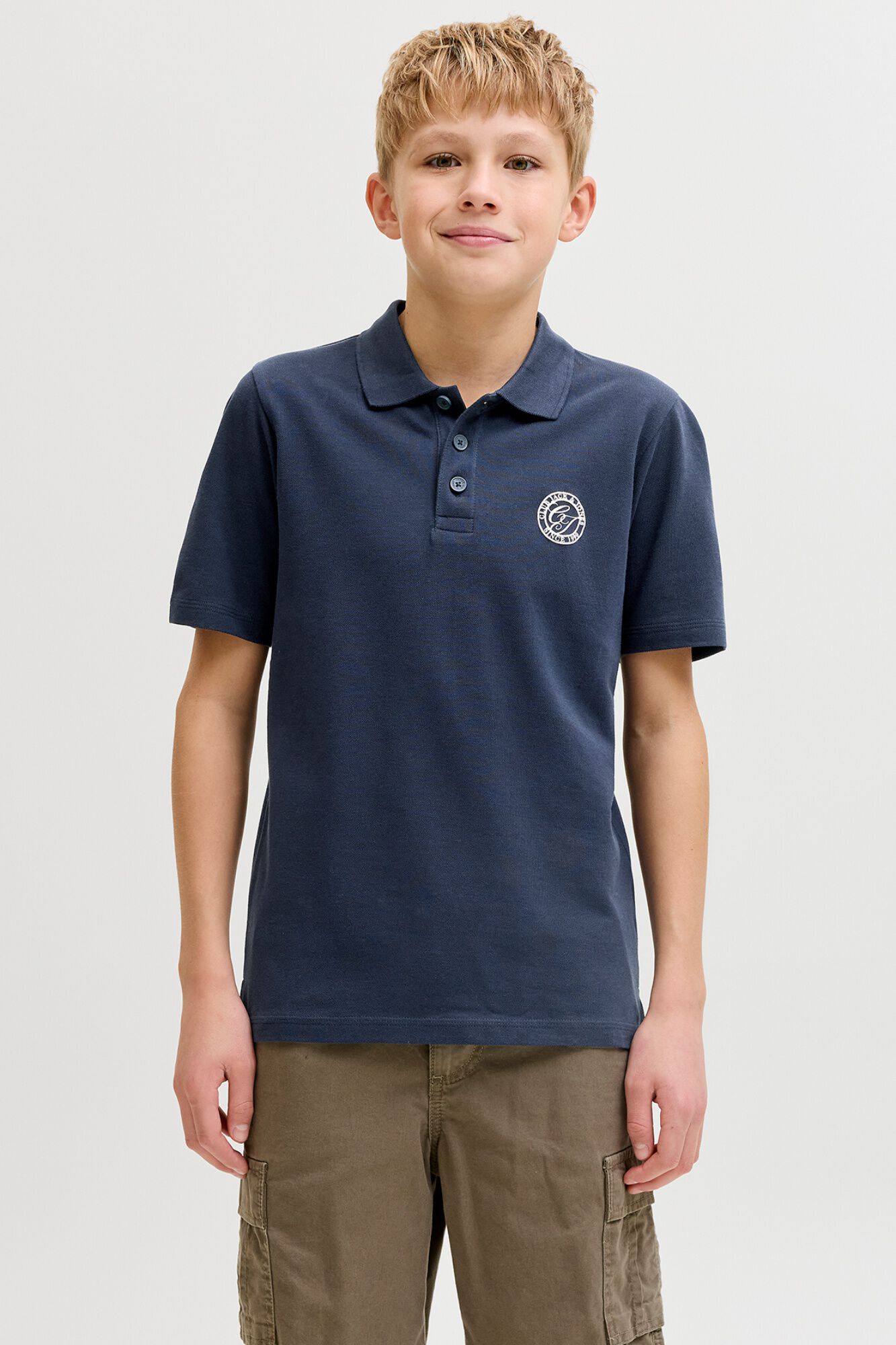 Jack & Jones Junior Polo de algod&atilde;o regular b&aacute;sico
