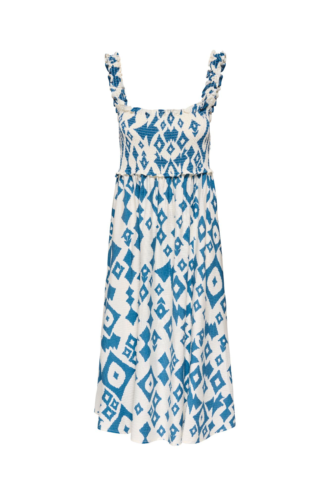 Only Vestido comprido em tecido favo de mel