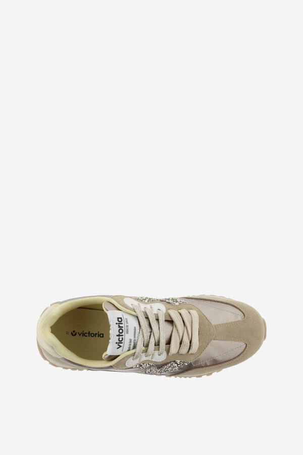 Victoria Zapatillas con brillo amarillo