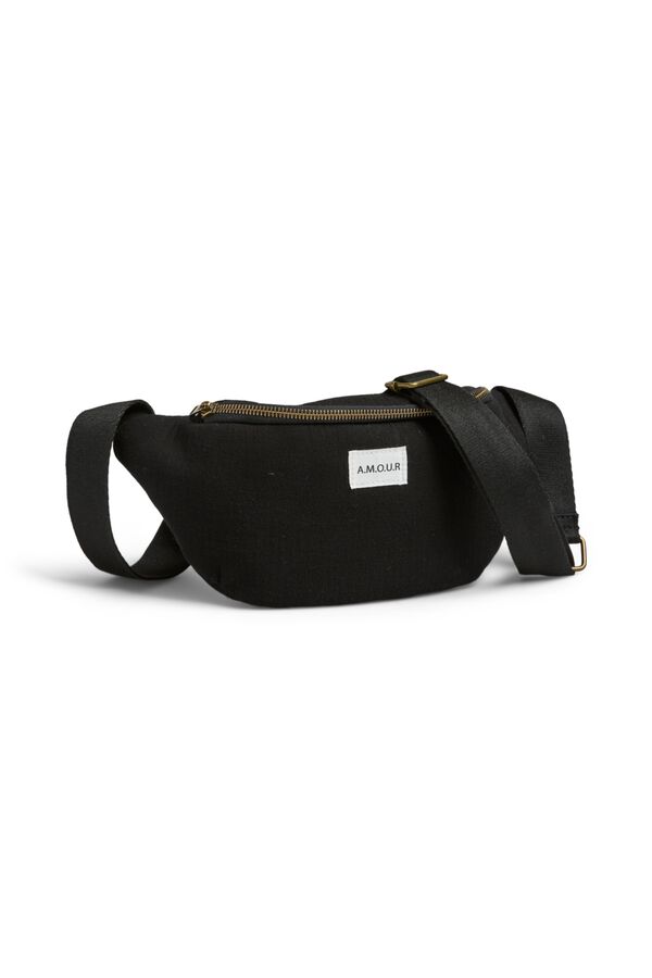 Pieces Bolsa de cintura com al&ccedil;a ajust&aacute;vel preto