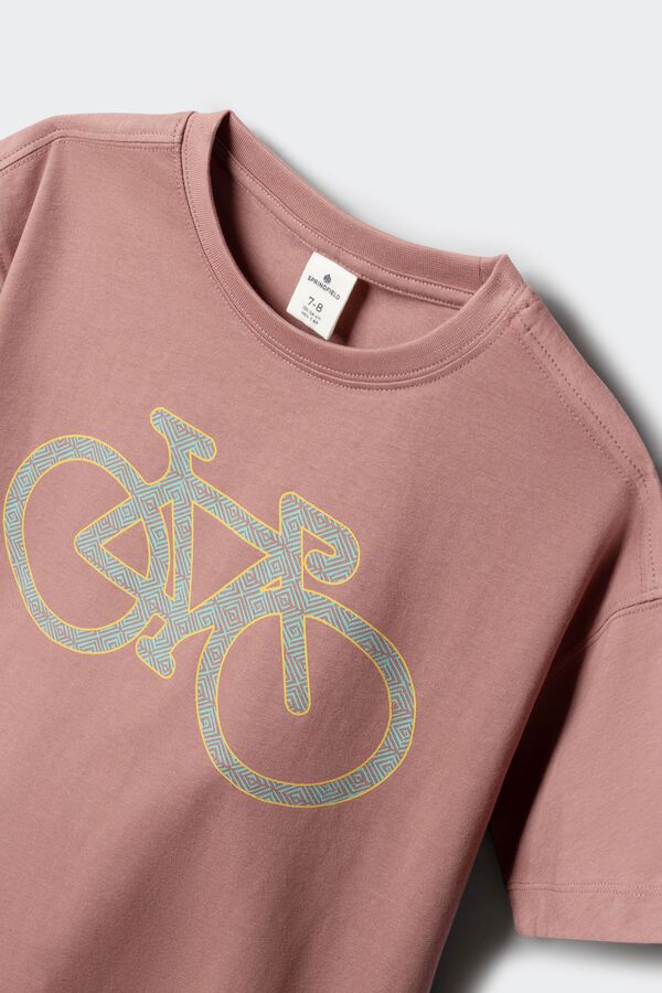 Springfield Kids Majica kratkih rukava za dečake sa biciklom Narandžasta