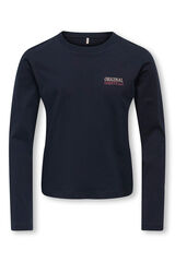 Only Girls Girl's long sleeve T-shirt bleu