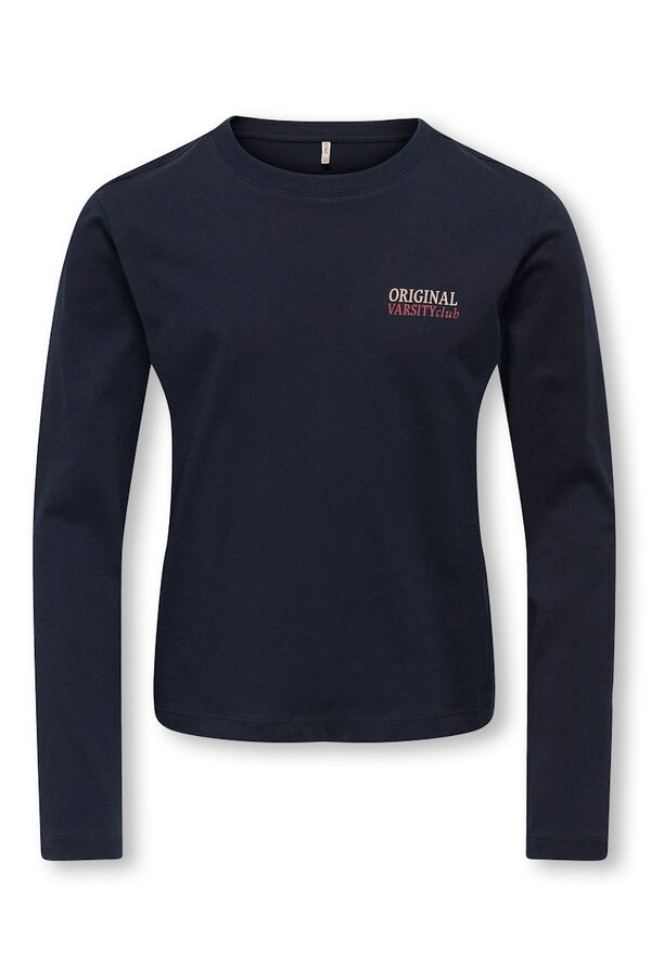 Only Girls Girl's long sleeve T-shirt bleu