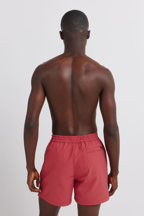 Springfield Kupaći kostim od seersucker tkanine na pruge Crvena