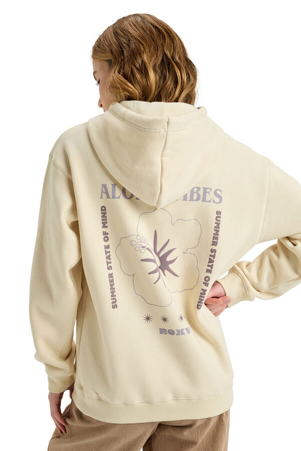 Roxy Surf Stoked Brushed Vt - Sweatshirt com capuz bege