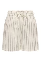 Only Shorts de rayas marfil