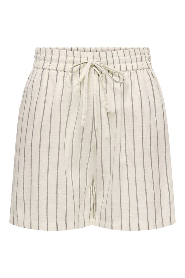 Only Shorts de rayas marfil