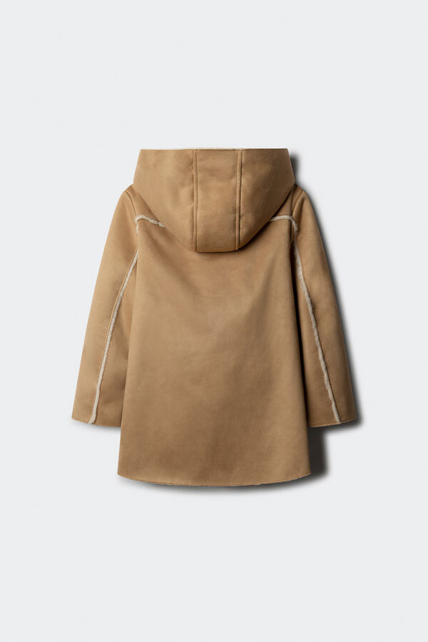 Springfield Kids Jakna od sukna na preklop za devojčice Bež