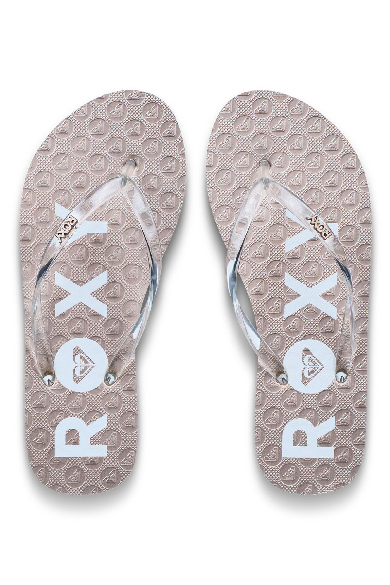 Roxy Chanclas tiras logo met&aacute;lico