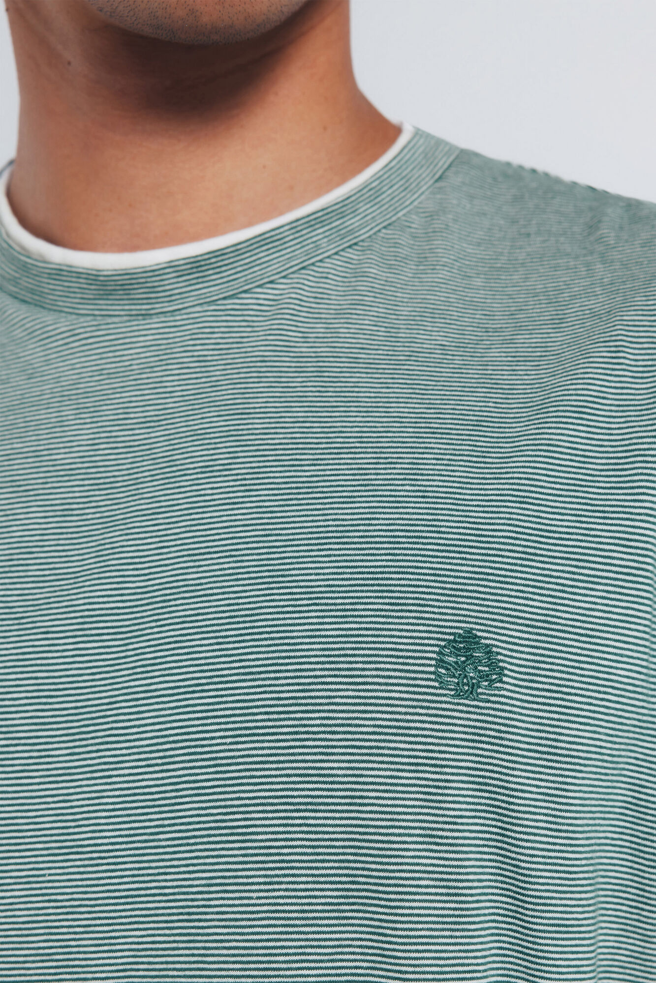 Springfield Camiseta manga larga doble microraya